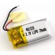 LP-401320A - Litium polimer Aku. Baterija 3,7V 4,0x13x20mm 70mAh