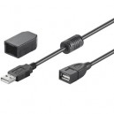 USBAD-AM-AZV-002 - USB kabl, produžni Muško / Ženski sa feritnim filterom, 2 metara
