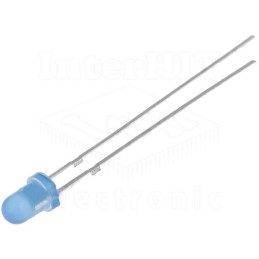 OLE3OPL - LED 3mm okrrugla difuzna plava 500mcd 40°