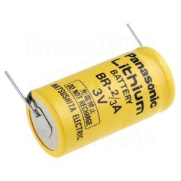 BR2-3A3V - BR2-3A3V Baterija Litium 3V 1,2Ah za PCB, 2 pina, Panasonic