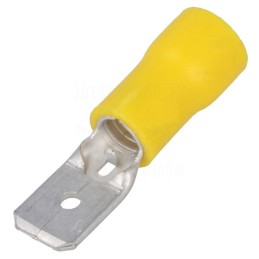 EMUKKI6301ZU - Izolovana Natična stopica Muška 6,3x0,8mm kab. 4-6mm2 Mesing, Kalaisana