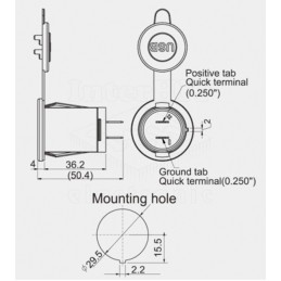 AE-A13-204A-BB3 - Auto USB punjač 12-24V 1x 2.1A o30mm