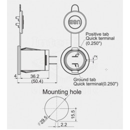 AE-A13-204B-BB3 - Auto 2x USB punjač 12-24V 2.1A o30mm