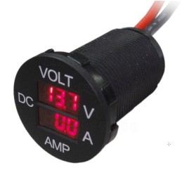 AE-A25-7 - Auto Voltmetar 7-33V i Ampermetar 100A Crvena LED