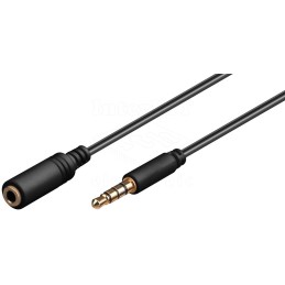 KAB-354MZ-SL10 - Kabl AV 3,5mm 4-pina Muko / Ženski Slim 1met.