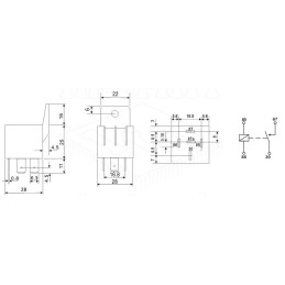 REL-LD-12P - Auto rele 1U 12V 40/30A 80E u kućištu