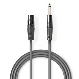 Kabli Mikrofonski 6,3mm Mono Muški / XLR 3-pina Ženski 3 met. - COTH15120GY30