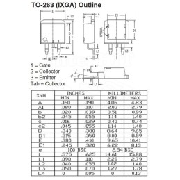 IXGA20N120A3 - IGBT sa FRED 1200V 20A 180W TO263