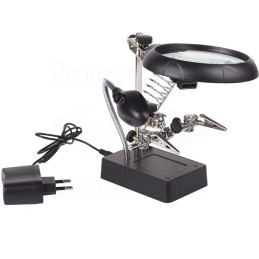 ZD-126-3 - Stoni drzač - treća ruka, sa lupom o90mm I o34mm