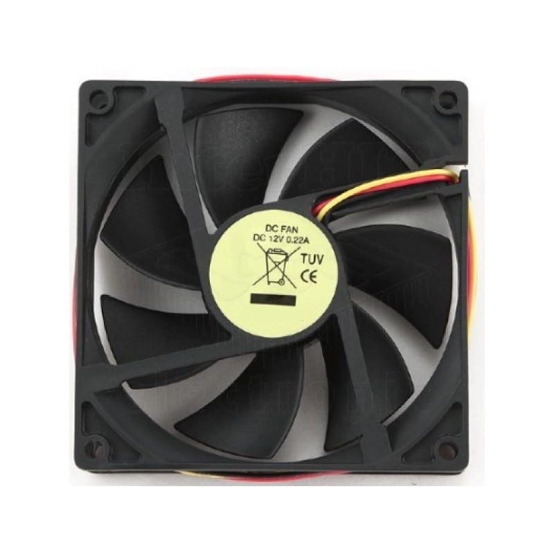 Ventilator 12V 92x92x25mm sa senzorom - 3 izvoda - RO-F09225-3GB